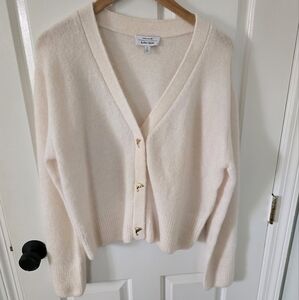 New Wool Cardigan with Dolphin Button Details